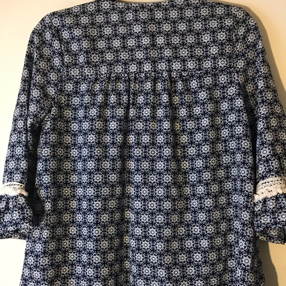 Navy and cream cardigan with frill details!!! - Picture 3 of 6